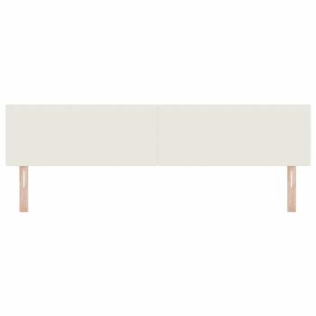 Kopfteil Schlichtes Design Creme 200 cm Cord-Stoff