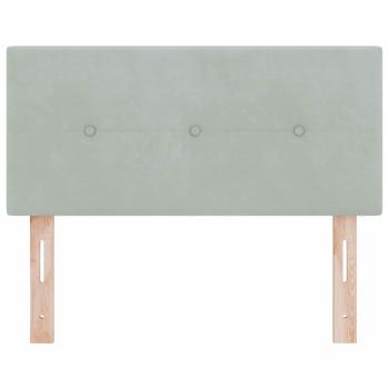 Kopfteil mit Knopfheftung Hellgrau 90 cm Velours