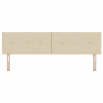 Kopfteil mit Knopfheftung Creme 180 cm Stoff