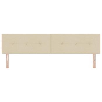 Kopfteil Mit Knopfheftung Creme 200 cm Stoff