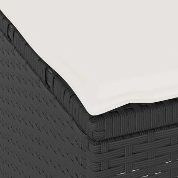 3-teilige Garten-Essgruppe mit Kissen Schwarz Poly Rattan Akazie