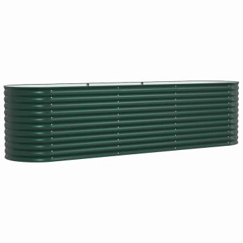 Hochbeet für den Garten Grün 320x80x81 cm aus verzinktem Stahl