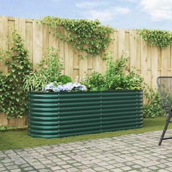 ARDEBO.de - Garten Hochbeet Grün 240x80x81 cm Verzinkter Stahl
