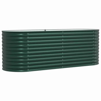 Garten Hochbeet Grün 240x80x81 cm Verzinkter Stahl