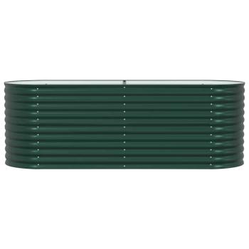 Garten Hochbeet Grün 240x80x81 cm Verzinkter Stahl