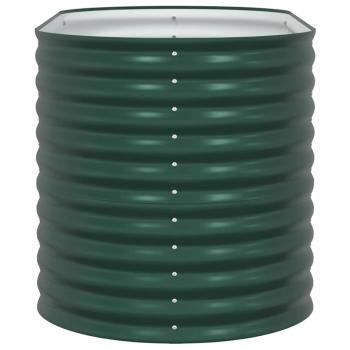 Garten-Hochbeet Grün 160x80x81 cm aus galvanisiertem Stahl