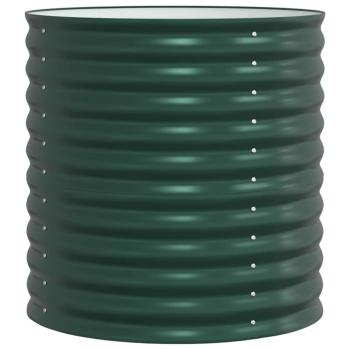 Garten-Hochbeet Grün 80x80x81 cm aus verzinktem Stahl