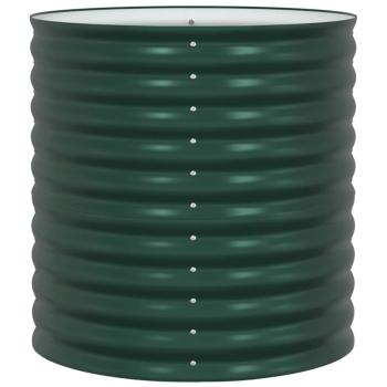 Garten-Hochbeet Grün 80x80x81 cm aus verzinktem Stahl