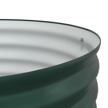 Garten-Hochbeet Grün 80x80x81 cm aus verzinktem Stahl