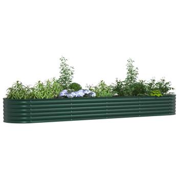 Hochbeet Garten Grün 400x80x44 cm aus galvanisiertem Stahl