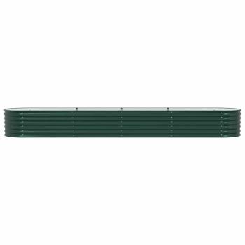 Hochbeet Garten Grün 400x80x44 cm aus galvanisiertem Stahl