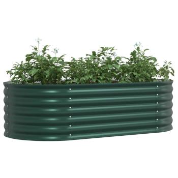 Hochbeet Garten Grün 160x80x44 cm, aus galvanisiertem Stahl