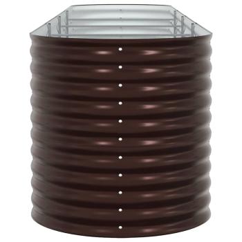 Garten Hochbeet Braun 400x80x81 cm aus verzinktem Stahl