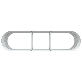 Hochbeet für den Garten, Braun, 320x80x81 cm, aus galvanisiertem Stahl