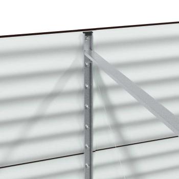 Hochbeet für den Garten, Braun, 320x80x81 cm, aus galvanisiertem Stahl
