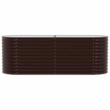 Hochbeet für den Garten Braun 240x80x81 cm aus galvanisiertem Stahl