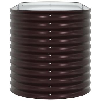 Hochbeet für den Garten Braun 240x80x81 cm aus galvanisiertem Stahl
