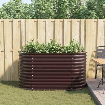 Garten Hochbeet Braun 160x80x81 cm aus verzinktem Stahl