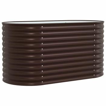 Garten Hochbeet Braun 160x80x81 cm aus verzinktem Stahl