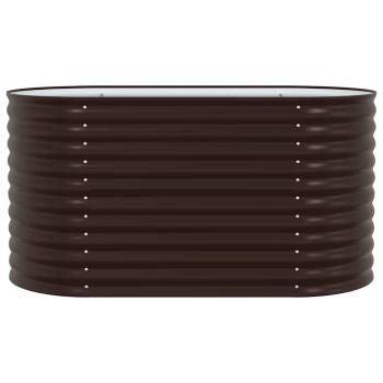 Garten Hochbeet Braun 160x80x81 cm aus verzinktem Stahl