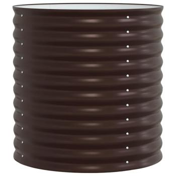 Garten Hochbeet - Braun 80x80x81 cm Galvanisierter Stahl