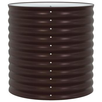 Garten Hochbeet - Braun 80x80x81 cm Galvanisierter Stahl