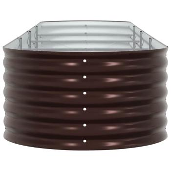 Garten Hochbeet Braun 400x80x44 cm aus verzinktem Stahl