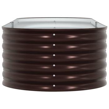 Garten Hochbeet Braun 240x80x44 cm aus verzinktem Stahl