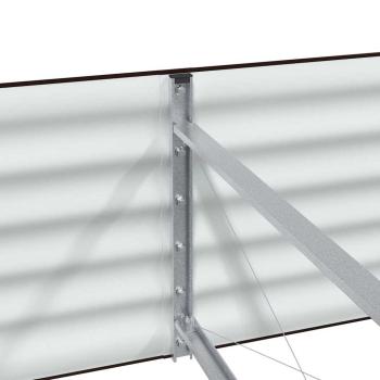 Garten Hochbeet Braun 240x80x44 cm aus verzinktem Stahl