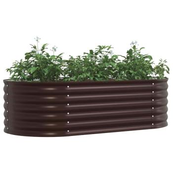 Garten Hochbeet Braun 160x80x44 cm Galvanisiertes Stahl