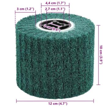 Schleifrollen 3 Stück 180er Körnung aus synthetischer Faser
