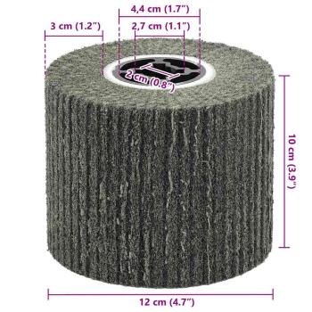 Schleifrollen 3 Stück 600er Körnung Synthetikfaser