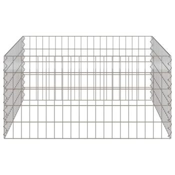 Gartenkomposter 100x100x50 cm aus verzinktem Stahl, quadratisch