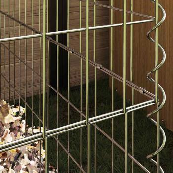 Gartenkomposter 100x100x100 cm aus verzinktem Stahl Quadrat