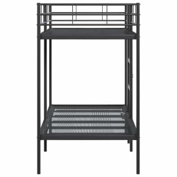 Etagenbett ohne Matratze Schwarz 90x190 cm Stahl