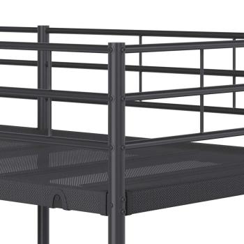 Etagenbett ohne Matratze Schwarz 90x190 cm Stahl