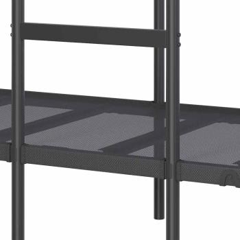 Etagenbett ohne Matratze Schwarz 90x190 cm Stahl