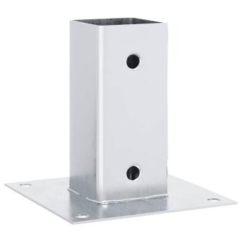 Pfostenträger Quadratisch 4Stk. Silber 71x71mm Verzinkter Stahl