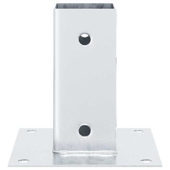 Pfostenträger Quadratisch 4Stk. Silber 71x71mm Verzinkter Stahl