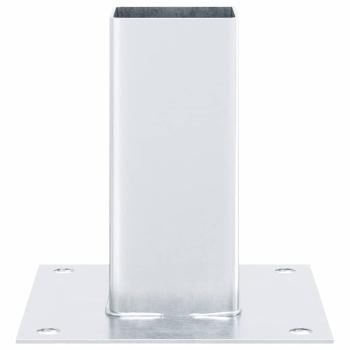 Pfostenträger Quadratisch 4Stk. Silber 71x71mm Verzinkter Stahl
