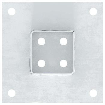 Pfostenträger Quadratisch 4Stk. Silber 71x71mm Verzinkter Stahl