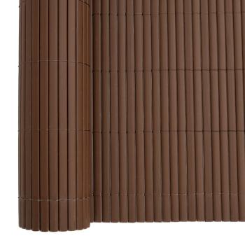 Gartenzaun Doppelseitig Braun 1,8x3 m PVC