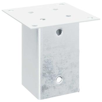 Pfostenträger Quadratisch 4Stk. Silber 91x91mm Verzinkter Stahl