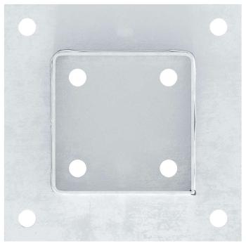 Pfostenträger Quadratisch 4Stk. Silber 91x91mm Verzinkter Stahl