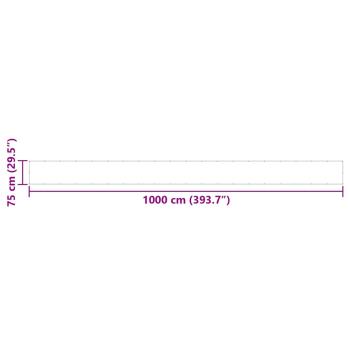 Balkon-Sichtschutz Gelb und Weiß Gestreift 75x1000 cm