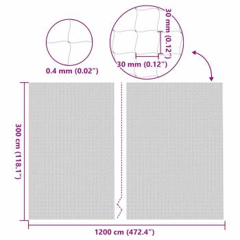 Katzennetz Transparent 12x3 m Nylon