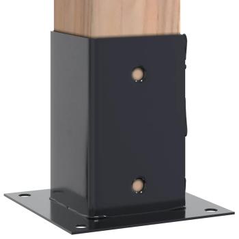 Pfostenträger Quadrat 12 Stk. 81x81mm Pulverbeschichteter Stahl