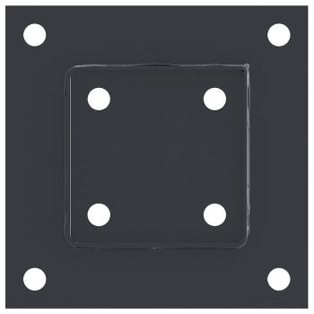 Pfostenträger Quadrat 12 Stk. 81x81mm Pulverbeschichteter Stahl