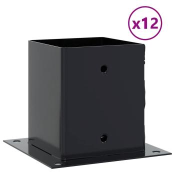 Pfostenträger Quadrat 12 Stk. 121x121mm Stahl Pulverbeschichtet
