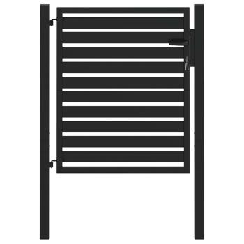 Gartentor Abschließbar Schwarz 100x100 cm Aluminium